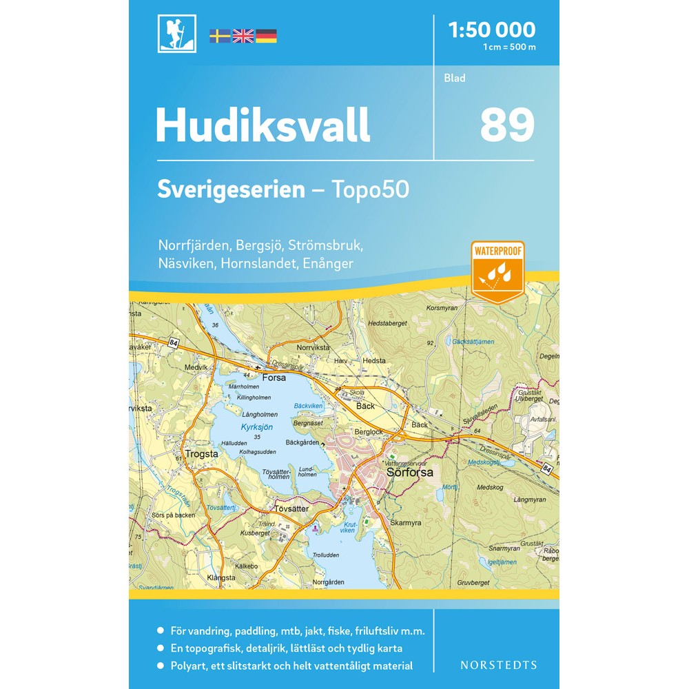 89 Hudiksvall Sverigeserien 1:50 000